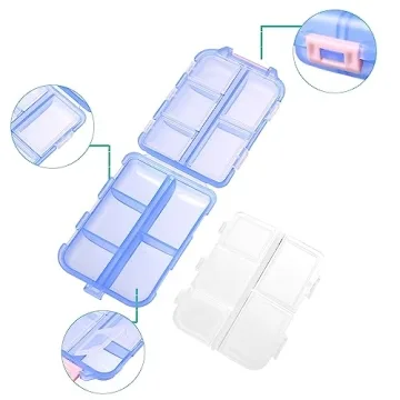 Zuihug Travel Pill Organizer - Compact 10-Compartment Pill Case