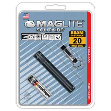 Maglite Solitaire Incandescent 1-Cell AAA Flashlight Black