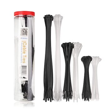Cable Matters 200-Pack Cable Ties | Assorted Sizes for All Needs