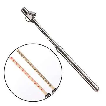 CZC AUTO Tire Pressure Gauge, Straight-on Foot Dual Head Chucks Auto Service Gage, Heavy Duty Air Gauge 10-150PSI 100-1000KPa for Car Truck RV Van (1 Pack, Silver)