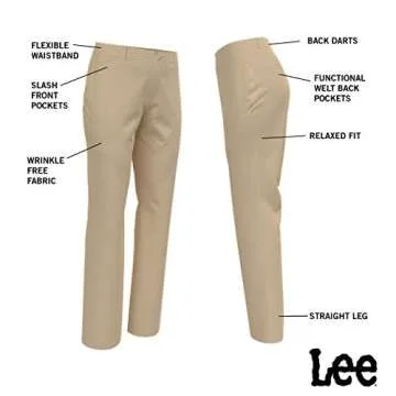 Lee Women's Wrinkle Free Relaxed Fit Pants - Stylish Comfort
