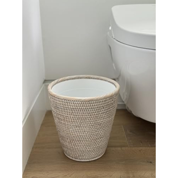 KOUBOO Handmade Rattan Wastebasket - Stylish Home Decor