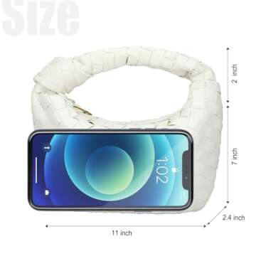 Stylish Woven Handbag for Women Soft Leather Hobo Bag