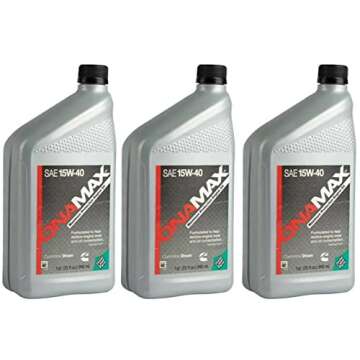 Cummins Onan SAE 15W-40 Engine Oil - 1 Quart (Pack of 3)