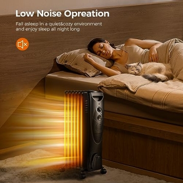 Kismile Portable Electric Radiator Heater with Adjustable Thermostat