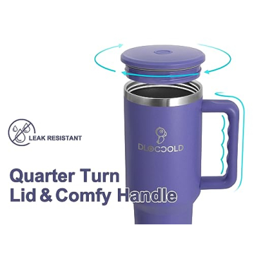 DLOCCOLD 40 oz Insulated Tumbler with Straw and Lid