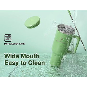 DLOCCOLD 40 oz Insulated Tumbler with Straw and Lid