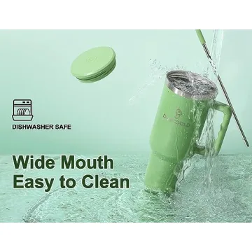 DLOCCOLD 40 oz Insulated Tumbler with Straw and Lid