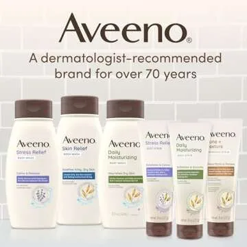 Aveeno Daily Moisturizing Body Wash for Dry & Sensitive Skin with Prebiotic Oat, Hydrating Oat Body Wash Nourishes Dry Skin & Gently Cleanses, Light Fragrance, Sulfate-Free, 18 fl. oz