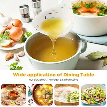 4 Pieces Silicone Ladles for Cooking - 4 Colors Middle Soup Ladle Spoon Heat Resistant Kitchen Ladle Spoons, Cooking and Serving Spoon for Soup Sauce Chili Gravy Salad Canning Pouring