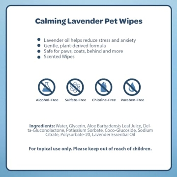 Pet Grooming Wipes for Dogs & Cats | 100 Pack | Plant-Based