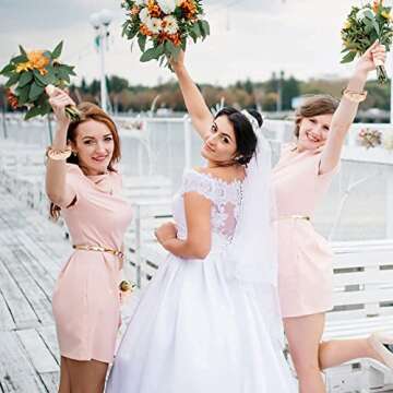 Hasoar Satin Scrunchies, 8 Count Light Sage green - Bridesmaid Hair Ties for Bachelorette Party Favors or Bridesmaid Gifts, Soft and Stretchable Hair Scrunchies with Diamond Shaped Card