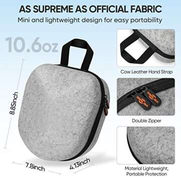 sarlar Carrying Case Compatible with Meta/Oculus Quest 2 and Accessories, Hard Travel Bag for Lightweight and Portable Protection