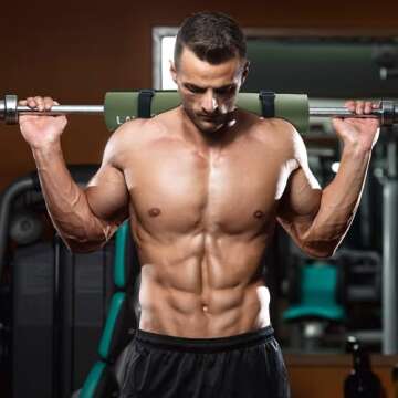 Squat Pad - Foam Barbell Pad for Squats Cushion, Lunges & Bar Padding for Hip Thrusts - Standard Weight Bar Pad - Provides Cushion to Neck and Shoulders While Training (ArmyGreen)