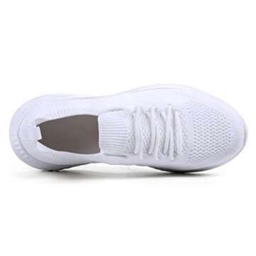 Akk White Sneakers for Women - Comfy Tennis & Gym Shoes