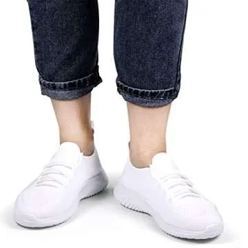 Akk White Sneakers for Women - Comfy Tennis & Gym Shoes
