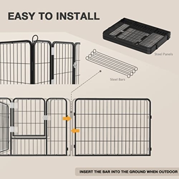 Tavata Heavy Duty Metal Dog Playpen Rustproof Portable