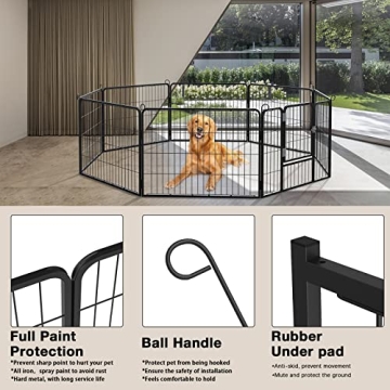 Tavata Heavy Duty Metal Dog Playpen Rustproof Portable