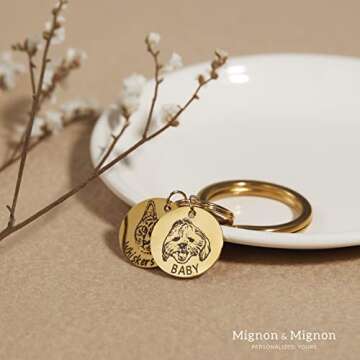 MignonandMignon Custom Pet Portrait Keychain for All Occasions