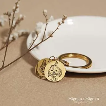 MignonandMignon Custom Pet Portrait Keychain for All Occasions