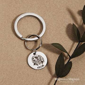 MignonandMignon Custom Pet Portrait Keychain for All Occasions