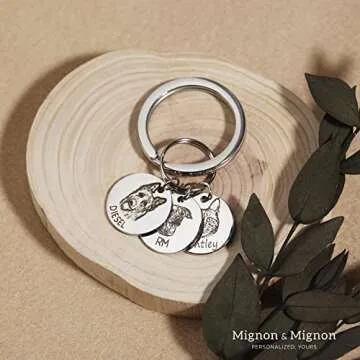 MignonandMignon Custom Pet Portrait Keychain for All Occasions