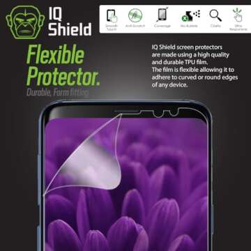 IQShield Screen Protector Compatible with Galaxy S9 (2-Pack)(Case Friendly) Anti-Bubble Clear TPU Film