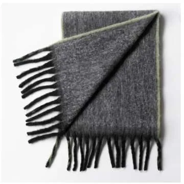 OUNIYA Large Chunky Plaid Scarf Checked Colorful Oversized Scarves Soft Big Cashmere Wool Thick Winter Warm Blanket Women