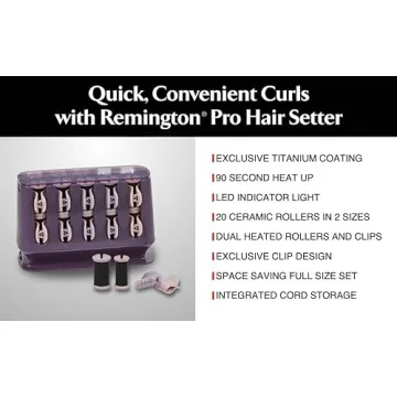 Remington Pro Hair Setter Hot Rollers with Thermaluxe Technology