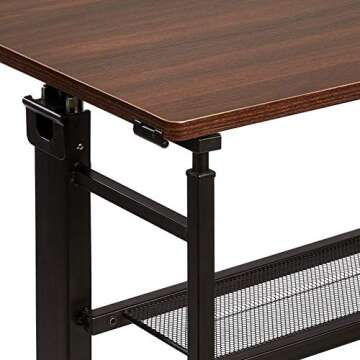 AmazonBasics Foldable Standing Desk with Adjustable Height