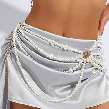 Luxury Asooll Pearl Belly Chain Perfect for Parties