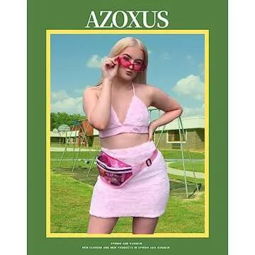 Trendy Azoxus Rectangle Sunglasses with UV400 Protection