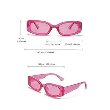 Trendy Azoxus Rectangle Sunglasses with UV400 Protection