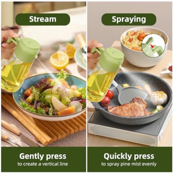 16oz 2-in-1 Olive Oil Dispenser Sprayer for Healthy Cooking