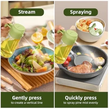16oz 2-in-1 Olive Oil Dispenser Sprayer for Healthy Cooking