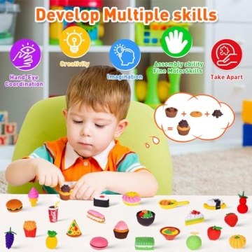 Cute 60 PCS Mini Erasers - Fun Educational Toys for Kids