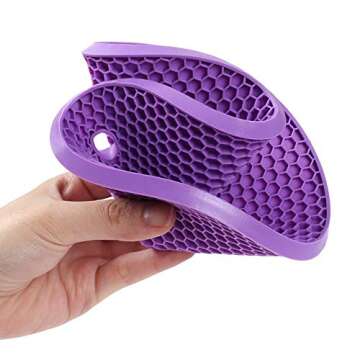 Buycitky Silicone Mini Cooking Oven Mitts with Bonus Potholder Set