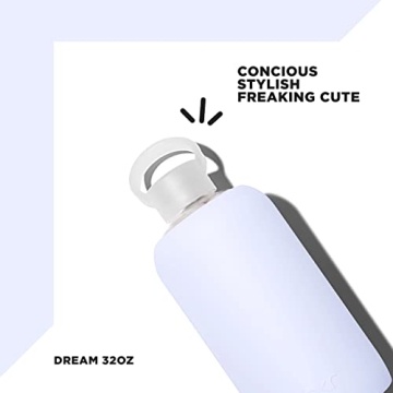 bkr Big Smooth 32 oz Glass Water Bottle - Stylish & Eco-Friendly