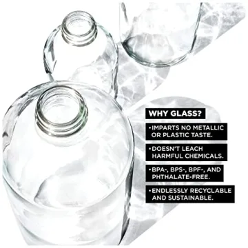 bkr Big Smooth 32 oz Glass Water Bottle - Stylish & Eco-Friendly