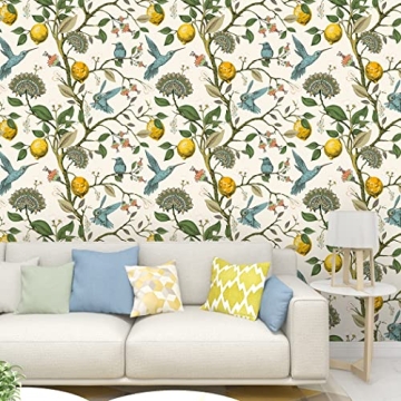 Meihodan Peel and Stick Blue Bird Wallpaper for Easy Decor