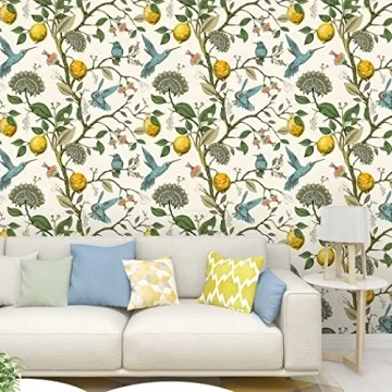 Meihodan Peel and Stick Blue Bird Wallpaper for Easy Decor