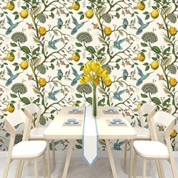 Meihodan Peel and Stick Blue Bird Wallpaper for Easy Decor