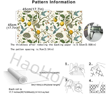 Meihodan Peel and Stick Blue Bird Wallpaper for Easy Decor