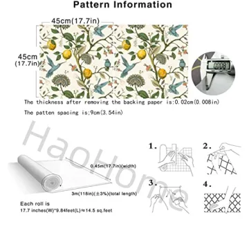 Meihodan Peel and Stick Blue Bird Wallpaper for Easy Decor