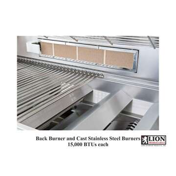 Lion 40-Inch Natural Gas Grill L90000 with Refrigerator and Door and Drawer Combo and Drop-In Sink with and 5 in 1 BBQ Tool Set Best of Backyard Package Deal