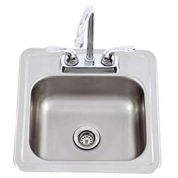 Lion 40-Inch Natural Gas Grill L90000 with Refrigerator and Door and Drawer Combo and Drop-In Sink with and 5 in 1 BBQ Tool Set Best of Backyard Package Deal