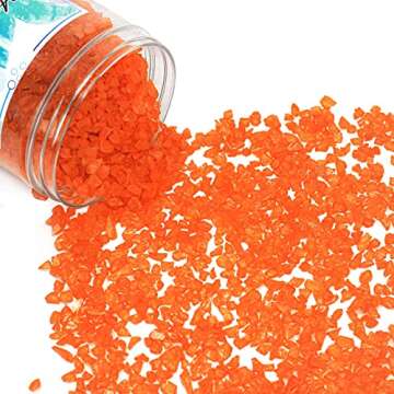 Crushed Glass for Crafts and Home Decor, 1.5 LB