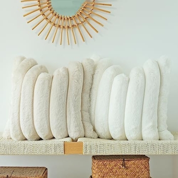Soft Fluffy Faux Fur Pillow Covers - JOJUSIS 2 Pack