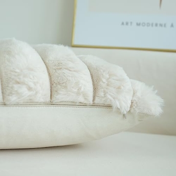 Soft Fluffy Faux Fur Pillow Covers - JOJUSIS 2 Pack