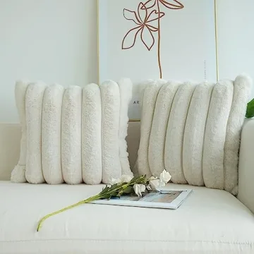 Soft Fluffy Faux Fur Pillow Covers - JOJUSIS 2 Pack